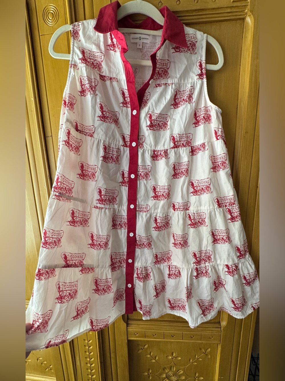 Stewart Simmons Oklahoma Sooners Poplin Tank Dress Small OU Gameday